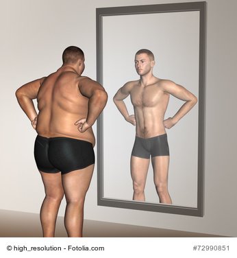Human man fat and slim concept